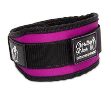 Load image into Gallery viewer, Gorilla Wear 4 Inch Women&#39;s Lifting Belt - Black/Purple
