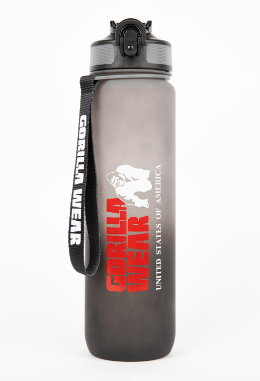 Gradient Water Bottle 1000ML - Black/Gray