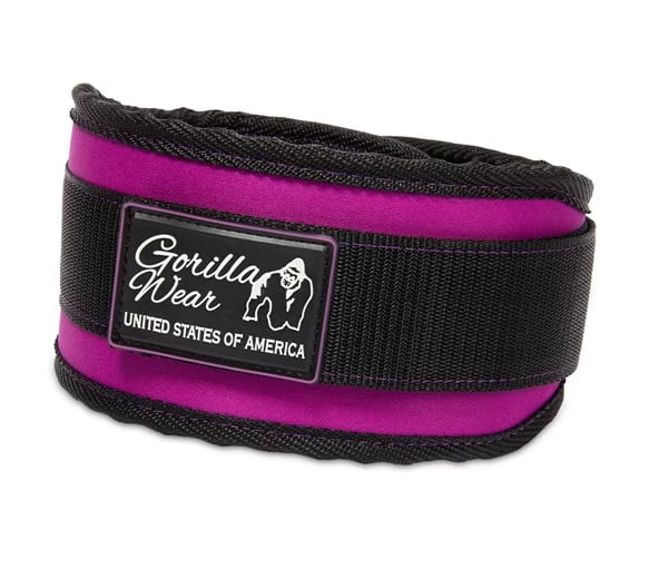 Gorilla Wear 4 Inch Women's Lifting Belt - Black/Purple