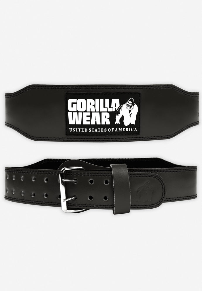 Gorilla Wear 4 Inch Padded Leather Lifting Belt - Anthracite