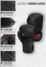 Load image into Gallery viewer, Montello Boxing Gloves - Black
