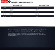 Load image into Gallery viewer, Montello Boxing Gloves - Black
