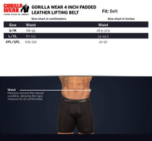 Load image into Gallery viewer, Gorilla Wear 4 Inch Padded Leather Lifting Belt - Anthracite
