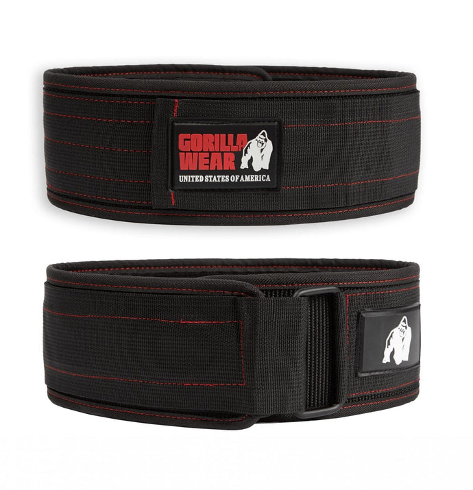 GW 4 Inch Nylon Belt black/red