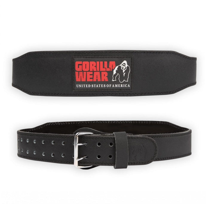 GW 4 Inches Padded Leather Belt Black/Red