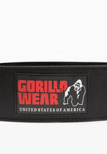 Load image into Gallery viewer, GW 4 Inches Padded Leather Belt Black/Red
